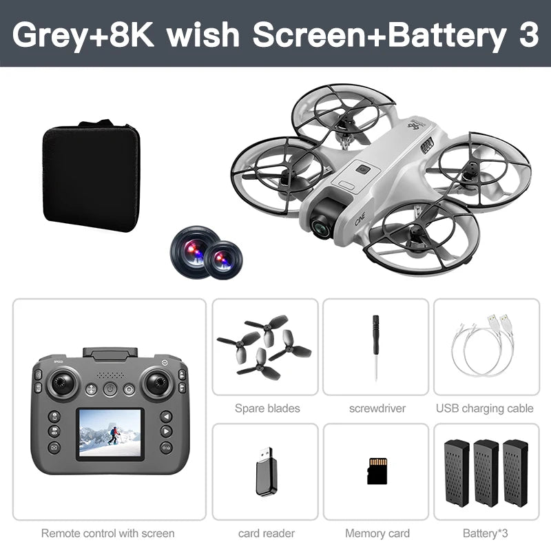 Original V666 Mini Drone 4K Professional Aerial 8k Dual Camera Intelligent obstacle avoidance Brushless Quadcopter Kid RC Toys