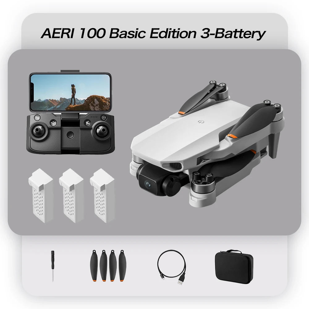 Original Aeri100/Aeri100VR Remote Control Drone WIFI RC Dron Quadcopter Obstacle Avoidance 8K HD Dual Camera FPV Mini Dron Toys