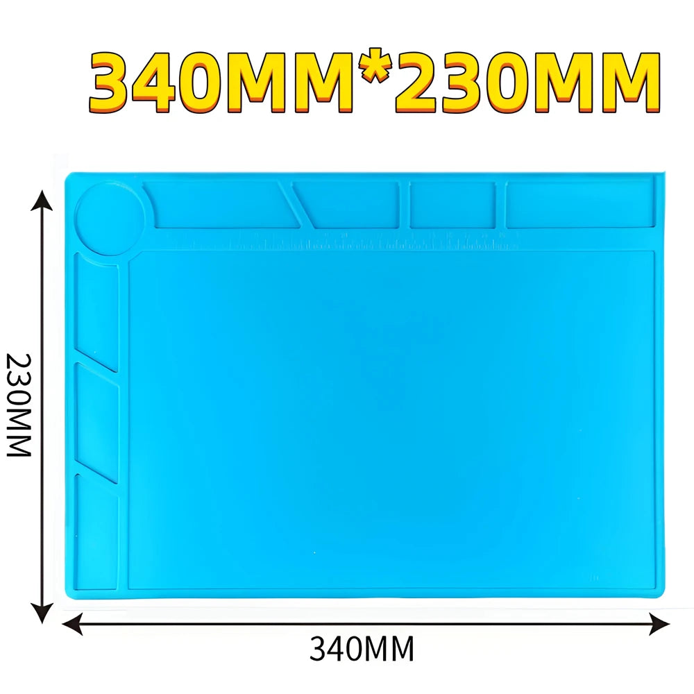 Silicone Soldering Mat ESD Antistatic Heat Insulation Motherboard Electronics Phone Repair Maintenance Working Platform Pad
