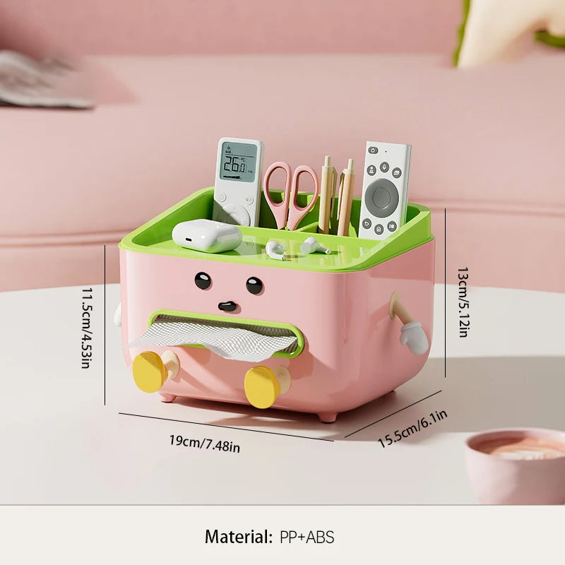 1pc Multifunctional Desktop Storage Box, Cosmetic Organisation Shelf Countertop Storage and Display Box (with Sticker)