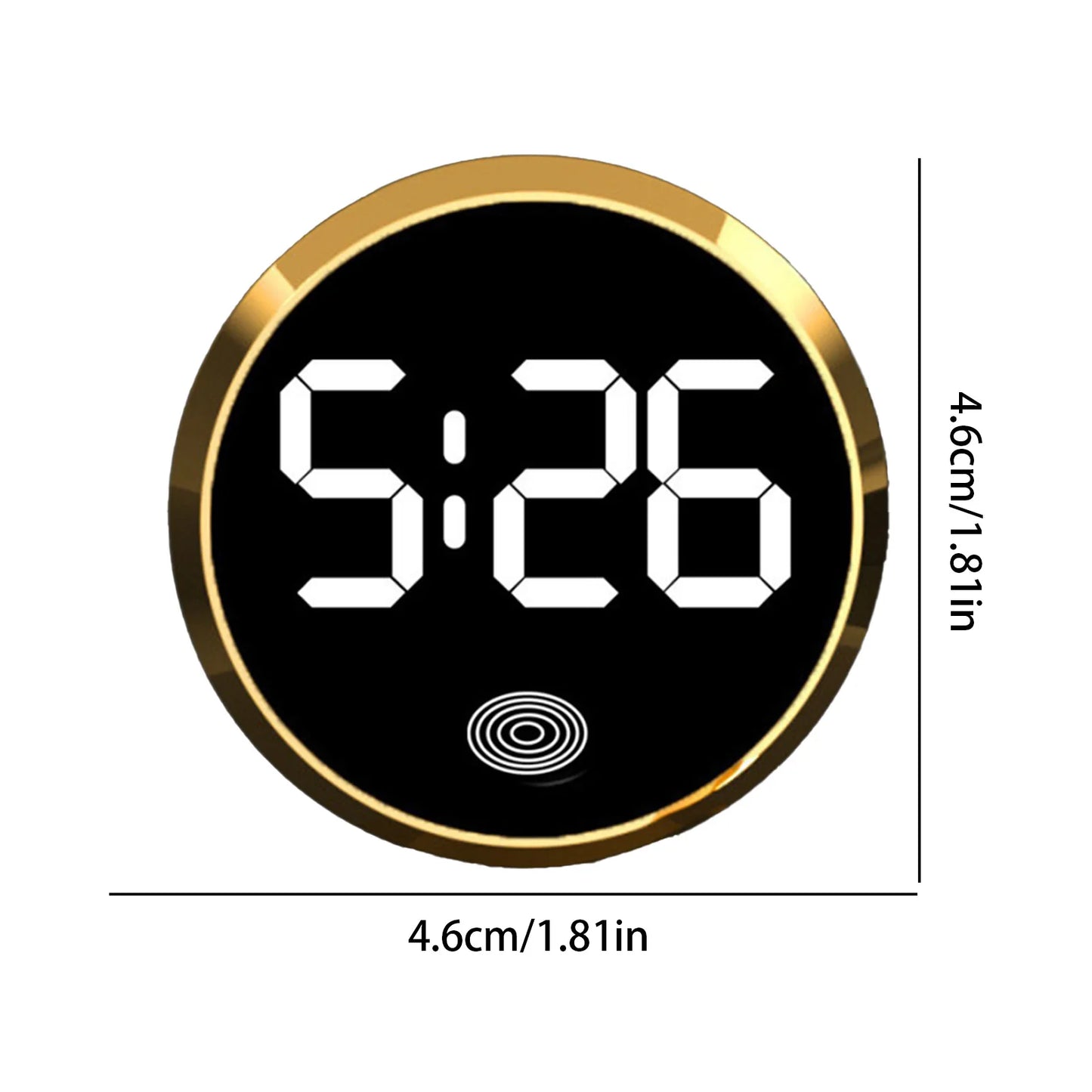 Fashionable Car LED Clock Touch-Control Dashboard Watch with LED Display Light for Fridge RV Classroom Travel Vehicle