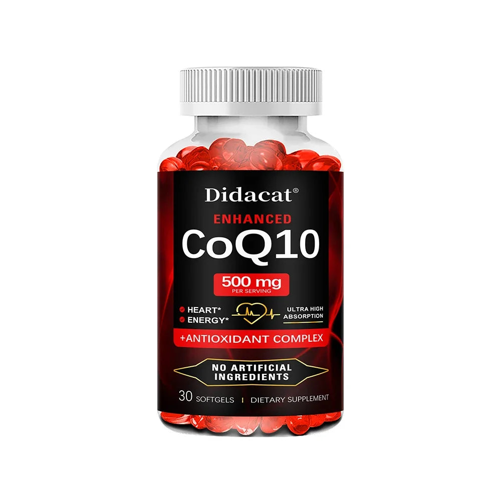 High Absorption Ubiquinol CoQ10 500MG-Heart Health&Energy Production - Nutritional Supplements with Coenzyme Q10
