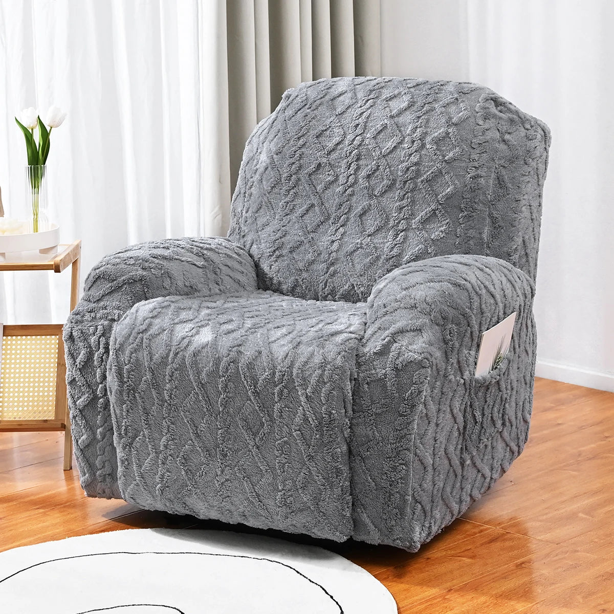 4/6/8pcs a set, double-sided jacquard braid Chivas sofa cover, elastic soft sofa recliner cover decorative protection