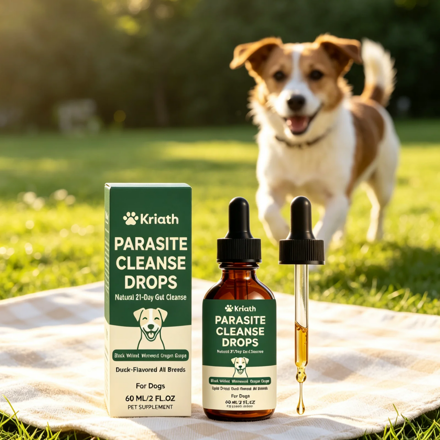 Kriath Pet Digestive Supplement Drops Digestive Comfort Gastrointestinal Health Immune Support Gentle Dog Nutrition Supplement