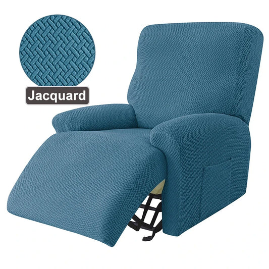 Recliner Sofa Cover Ralax Cover Jacquard Chair Covers Stretch Spandex Couch Slipcovers Non Slip Armchair Slipcovers 4pcs/set