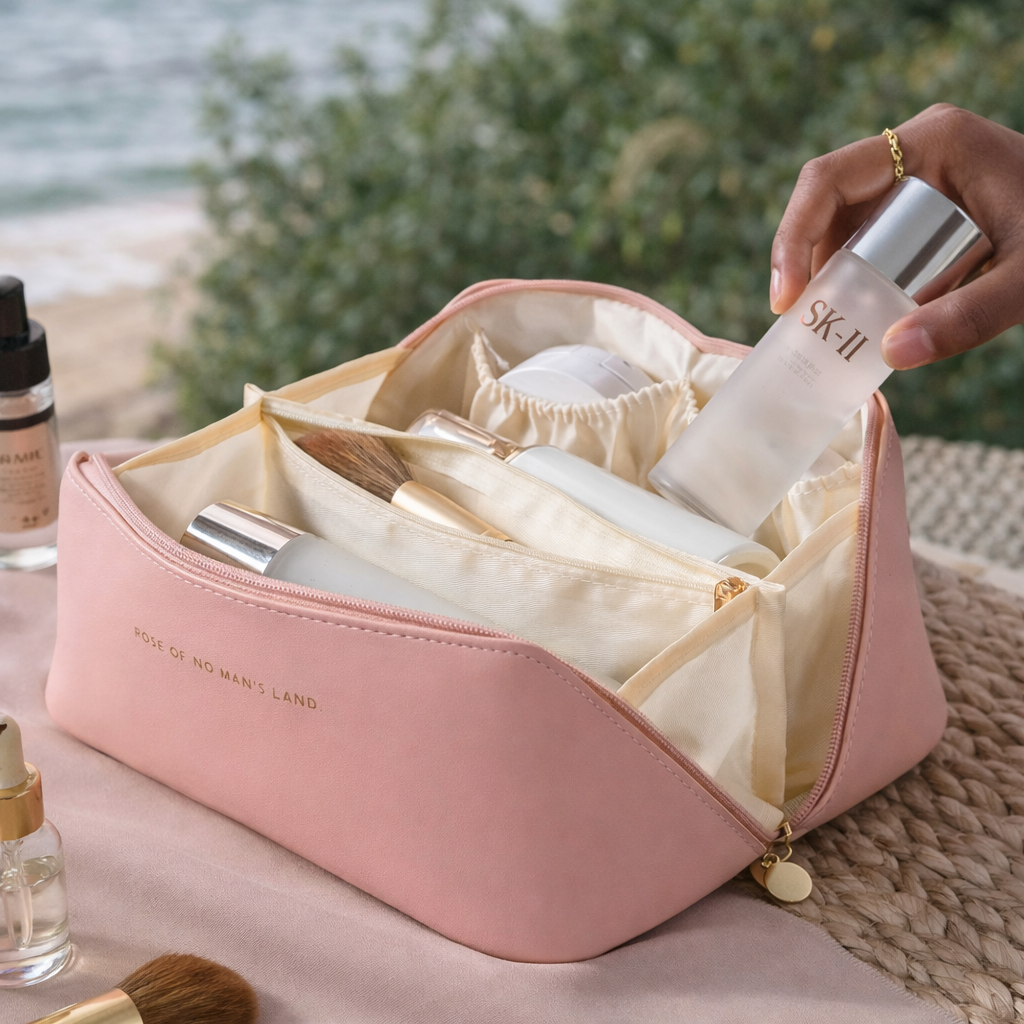 Makeup Organizer Female Toiletry Kit Bag Make Up Case Storage Pouch Luxury Lady Box, Cosmetic Bag, Organizer Bag For Travel Zip