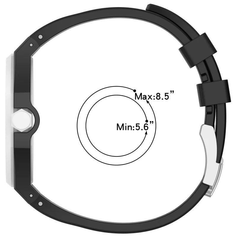 2-in-1 PC Case+Silicone Strap for Swatch X AP Royal Pop Pocket Watch Change To Wristwatch Integrated Modification Accessories