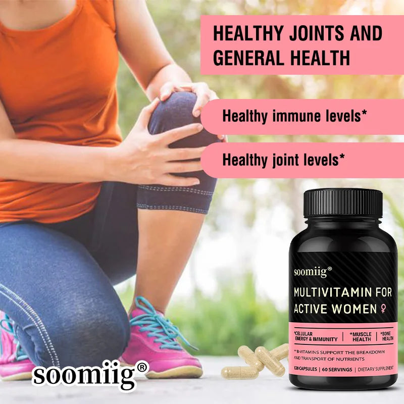 Women's Daily Multi Capsules - Daily Multivitamin To Support Bone Health,Cellular Energy and Immune Health - 120 Capsules