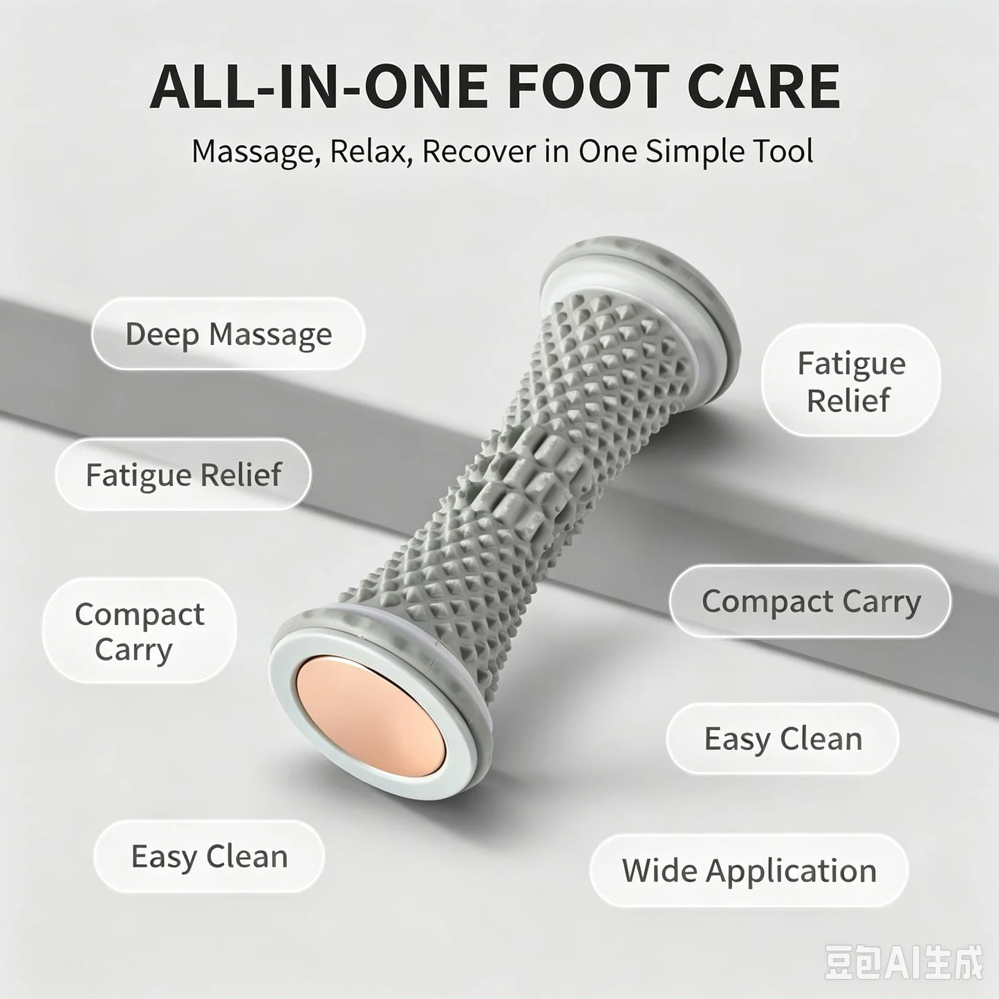 Plastic Manual Foot Roller Massage Ball Plantar Fascia Massager Yoga Foot Roller Relieve Foot Soreness Muscle Relax Tool