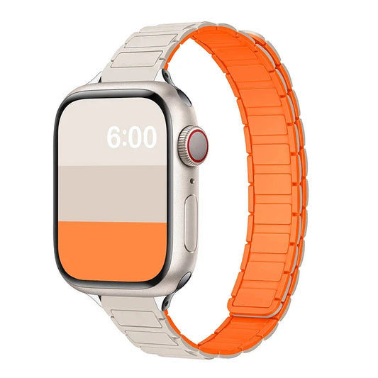 Magnetic Strap for Apple Watch 10 Band 44mm 45mm 49mm 40mm 41mm 42mm 46mm Silicone Bracelet iWatch Series 7 8 SE 3 Ultra 2 9 11
