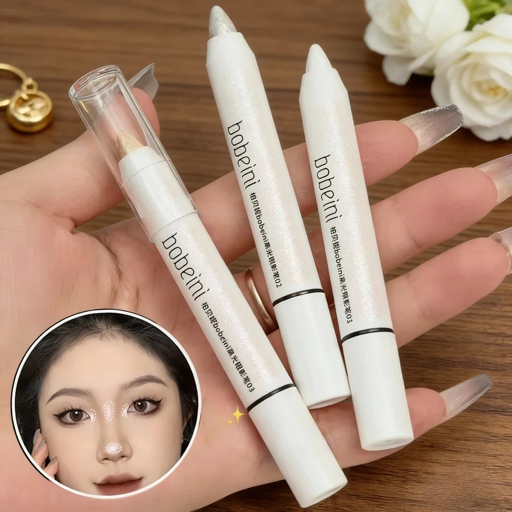 Matte Eyeshadow Stick White Eyeliner Shimmer Silver Highlighter Pen Festive Gift Smudge Proof Cruelty Free