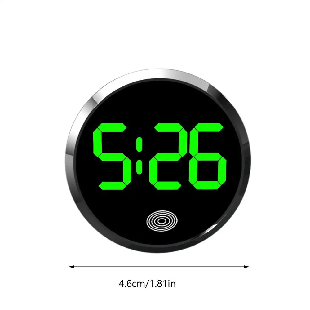 Fashionable Car LED Clock Touch-Control Dashboard Watch with LED Display Light for Fridge RV Classroom Travel Vehicle