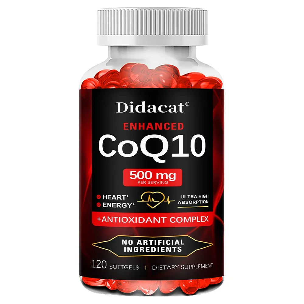 High Absorption Ubiquinol CoQ10 500MG-Heart Health&Energy Production - Nutritional Supplements with Coenzyme Q10