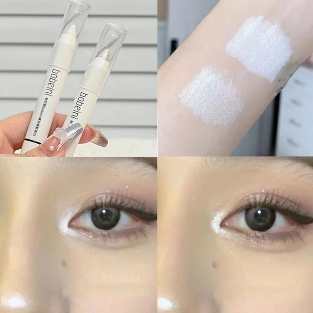 Matte Eyeshadow Stick White Eyeliner Shimmer Silver Highlighter Pen Festive Gift Smudge Proof Cruelty Free