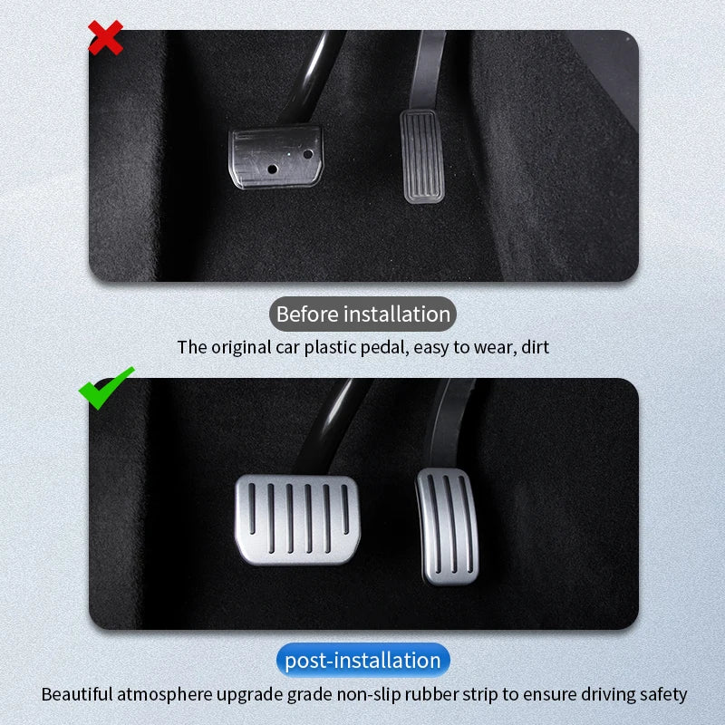 TESY For Tesla All Model YL Y Juniper Launch Model 3 Highland Accelerator Brake Pedal Anti Slip Foot Rest Cover