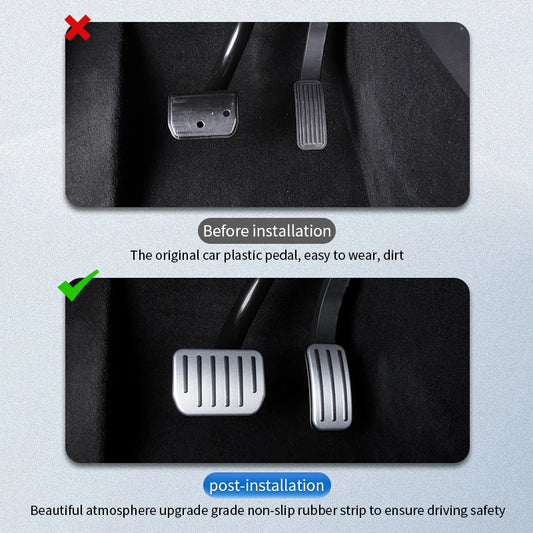 TESY For Tesla All Model YL Y Juniper Launch Model 3 Highland Accelerator Brake Pedal Anti Slip Foot Rest Cover