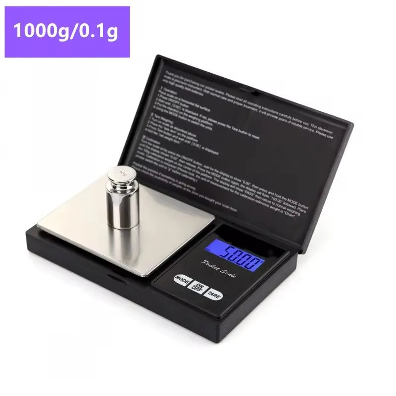 Mini Digital Pocket Scale 0.01g High Precision Stainless Steel Portable Jewelry Gold Gram Weight Balance Electronic Scale Tool