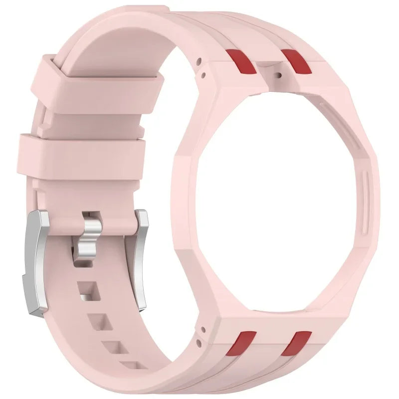 2-in-1 PC Case+Silicone Strap for Swatch X AP Royal Pop Pocket Watch Change To Wristwatch Integrated Modification Accessories