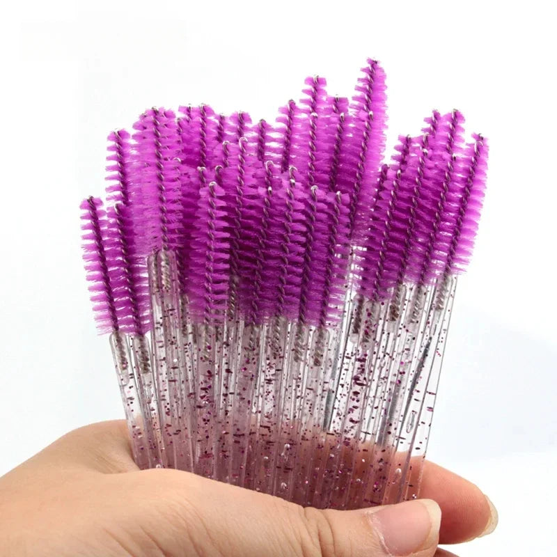50Pcs Disposable Eyelash Spooler Brushes Multipurpose Eyebrow And Lash Extension DIY Beauty Accessory