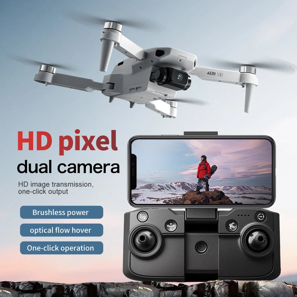 Original Aeri100/Aeri100VR Remote Control Drone WIFI RC Dron Quadcopter Obstacle Avoidance 8K HD Dual Camera FPV Mini Dron Toys