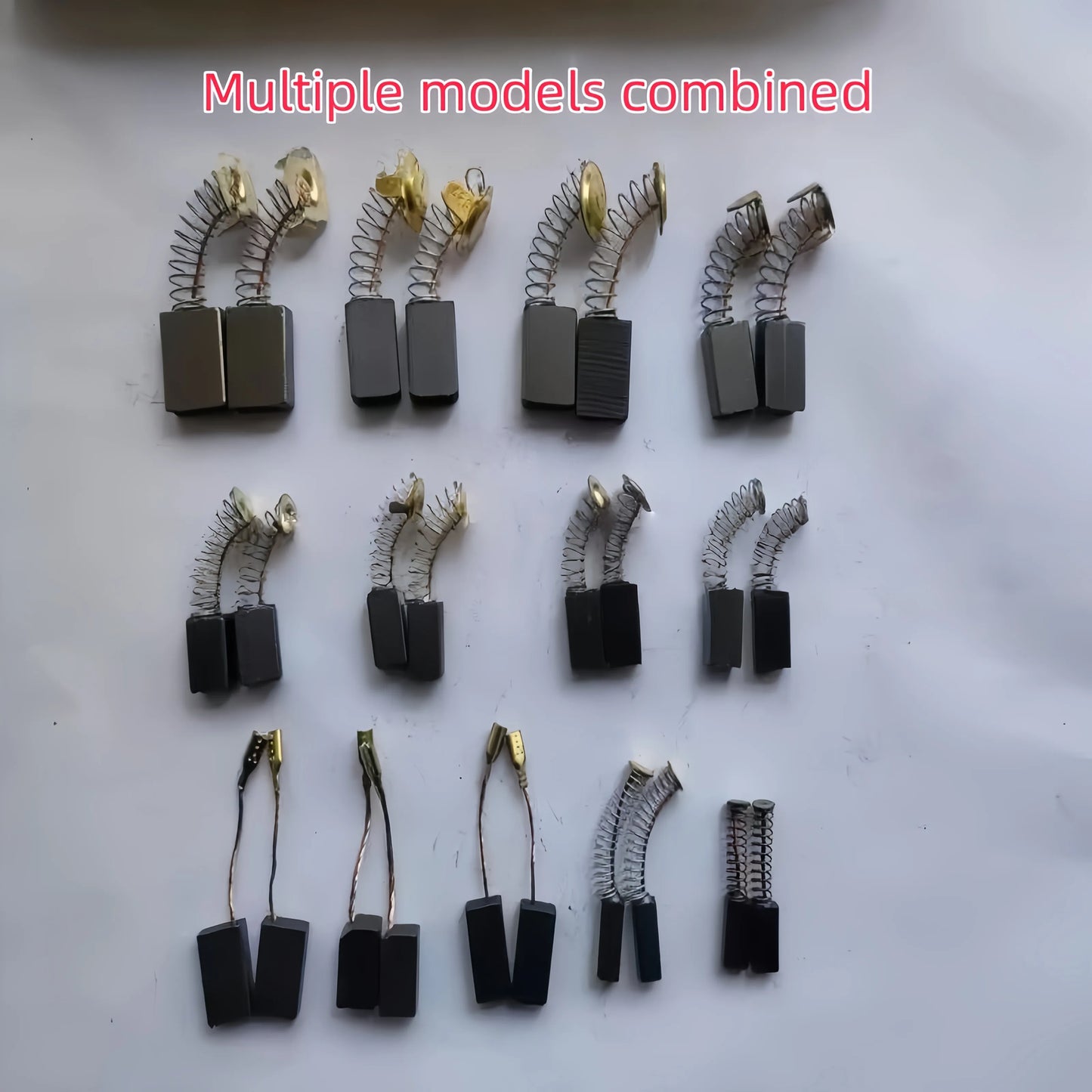 50pcs Heavy-Duty Carbon Brush with Metal Bases - for Drills, Sanders, Grinders, Motors - Durable Motor Repair Parts Kit