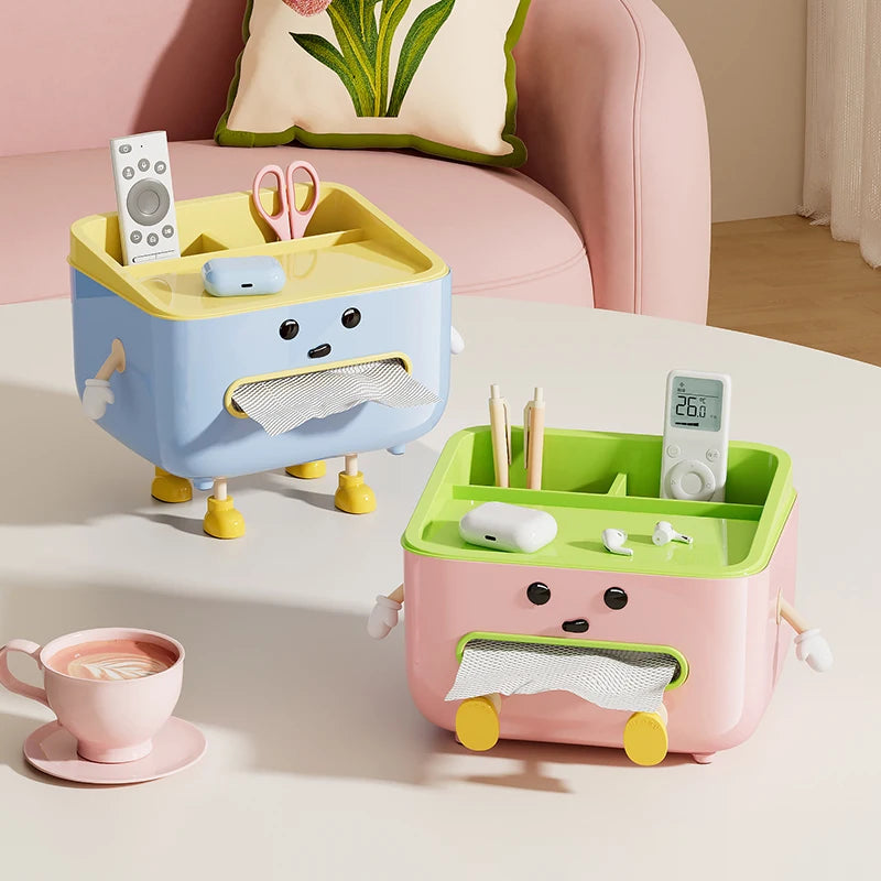 1pc Multifunctional Desktop Storage Box, Cosmetic Organisation Shelf Countertop Storage and Display Box (with Sticker)