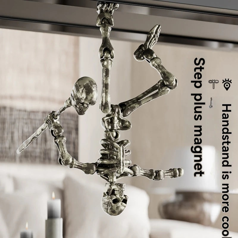 Hot 6pcs Action Figure Death God Skeleton Multi-Joint Mobile Shapeshift Robot,Halloween Action Manikin Decorative Ornaments Toys