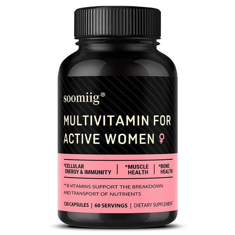Women's Daily Multi Capsules - Daily Multivitamin To Support Bone Health,Cellular Energy and Immune Health - 120 Capsules