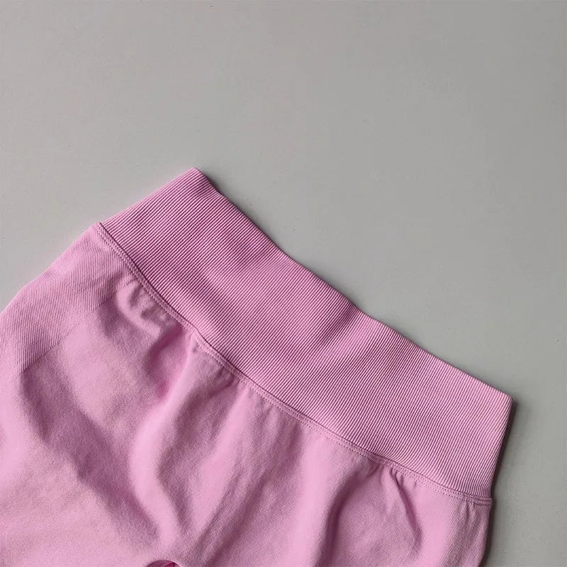 Women's High-Waist Yoga Sports Shorts Summer V-Shaped Widen Peach Hip Lifting Tight Fit Three-Part Fitness Shorts