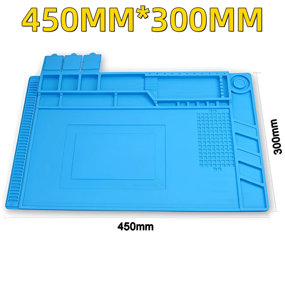Silicone Soldering Mat ESD Antistatic Heat Insulation Motherboard Electronics Phone Repair Maintenance Working Platform Pad