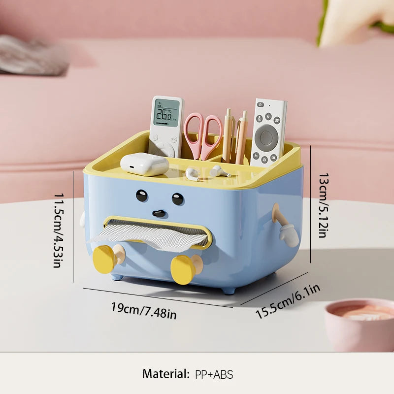 1pc Multifunctional Desktop Storage Box, Cosmetic Organisation Shelf Countertop Storage and Display Box (with Sticker)