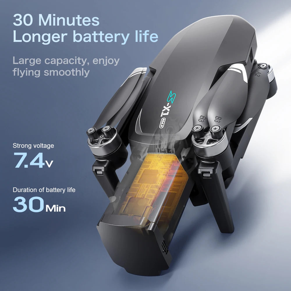 Original S-X1 GPS Drone 8K HD professional camera Three-axis gimbal WIFI Obstacle Avoidance Quadcopter Brushless Toy Gift