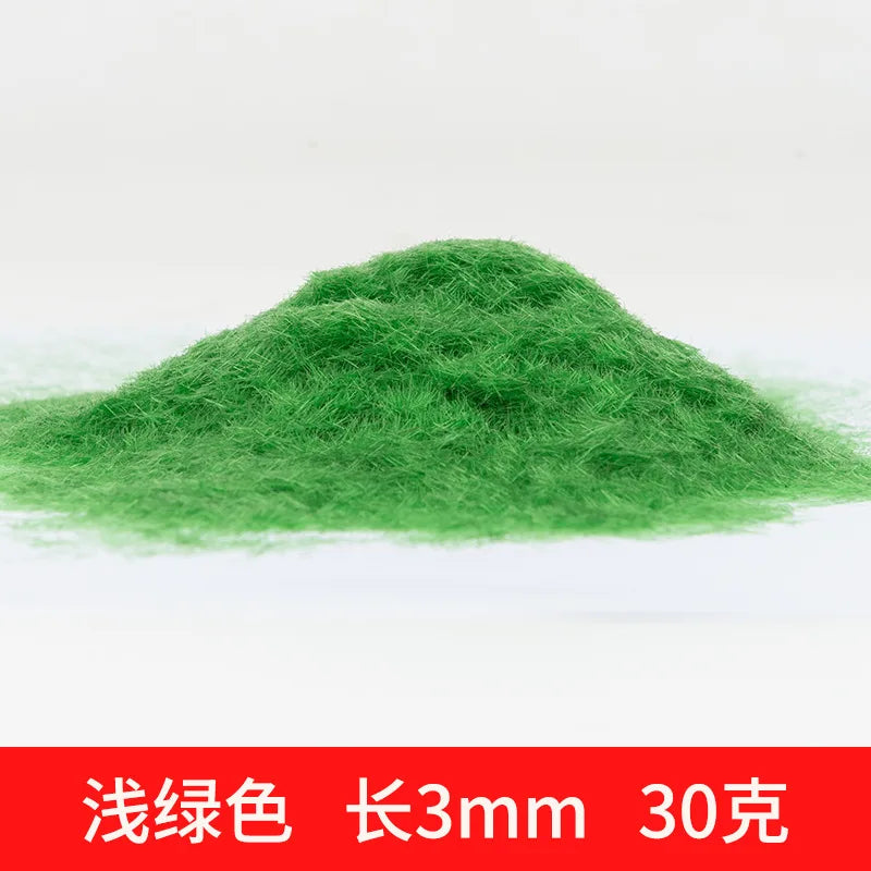3MM Miniature Grass Powder for Making Terrain Grass DIY Lawn Building Sand Table/Railway/Wargame Model Scenery Diorama 30g/bag