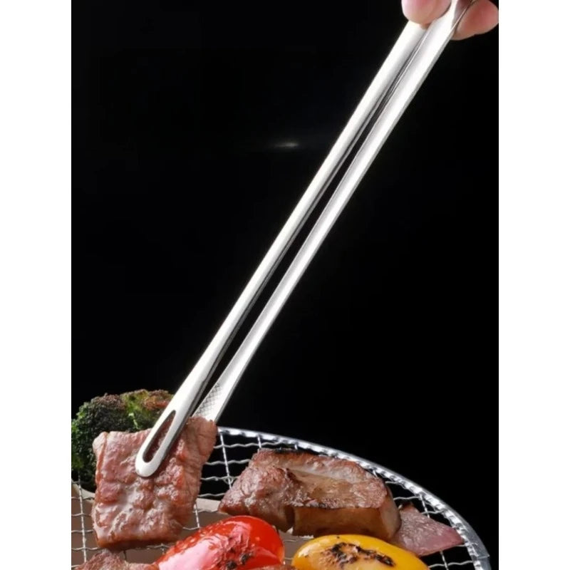 Stainless Steel BBQ Tongs Set Anti-slip Grip Kitchen Tools for Steak Bread Food Cooking Small Accessories