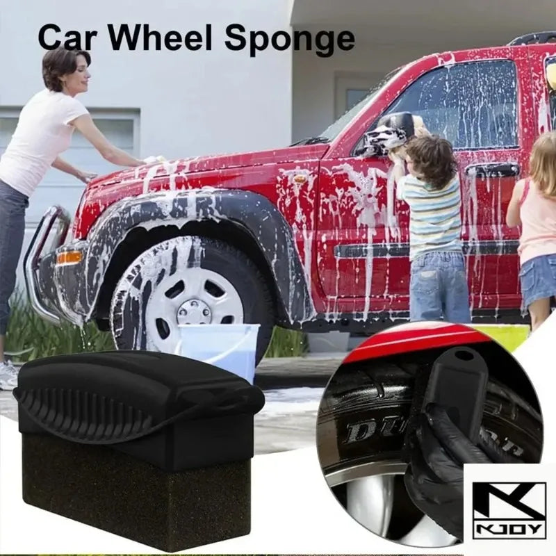 kkjoy Auto Wheel Rim Detailing Sponge Pads Wax Polishing Washing Tool 2Pcs used for car tire cleaning work