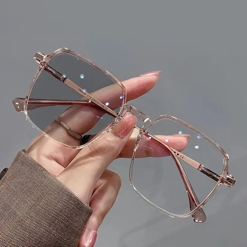 New Photochromic Anti Radiation Glasses Metal Eyeglass For Woman Men