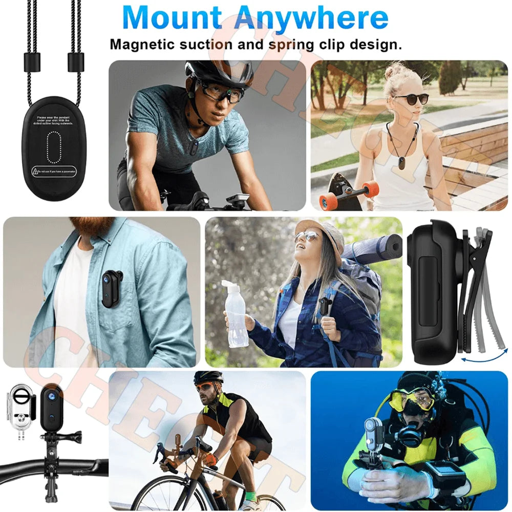 4K HD Motorcycle Mini Recorder Finger WIFI Action Camera Lightweight POV Motorcycle Road Sport Cam Bicycle Vlog Pet Body Camera