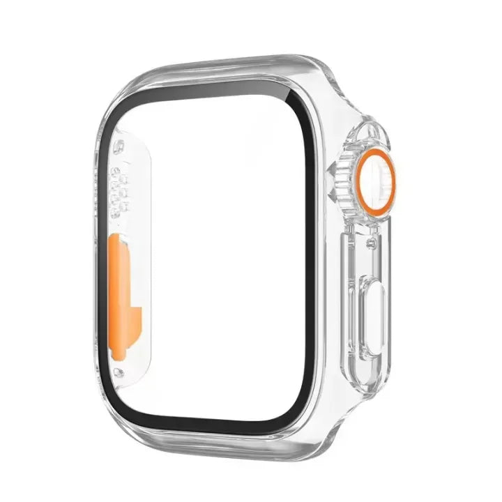 Case For apple watch Apple Watch Series9/8/7/6/5/4 SE 44 45 41 40mm change to Ultra Privacy Tempered Glass Screen Protector case
