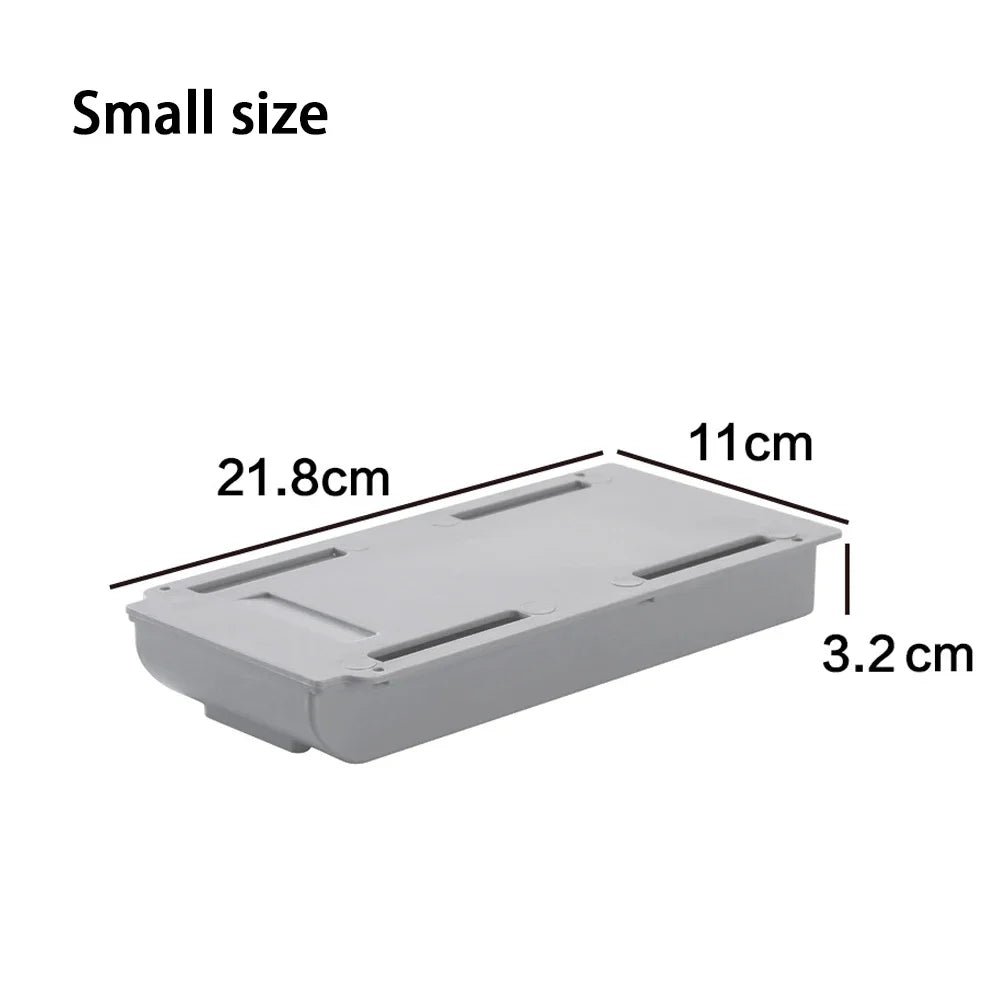 Hidden Storage Box Desk Storage Drawer Self-Adhesive Plastic Table Storage Holder Simple Sundries Cosmetics Stationery Organizer