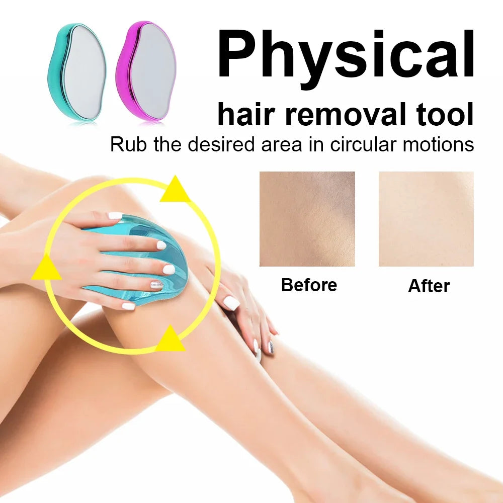 Crystal Physical Hair Eraser Reusable Easy Clean Portable Depilation Tool For Leg Arm Armpit Body Beauty Accessory