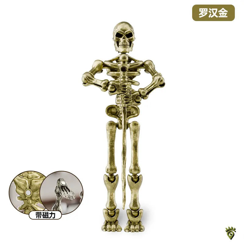 Hot 6pcs Action Figure Death God Skeleton Multi-Joint Mobile Shapeshift Robot,Halloween Action Manikin Decorative Ornaments Toys
