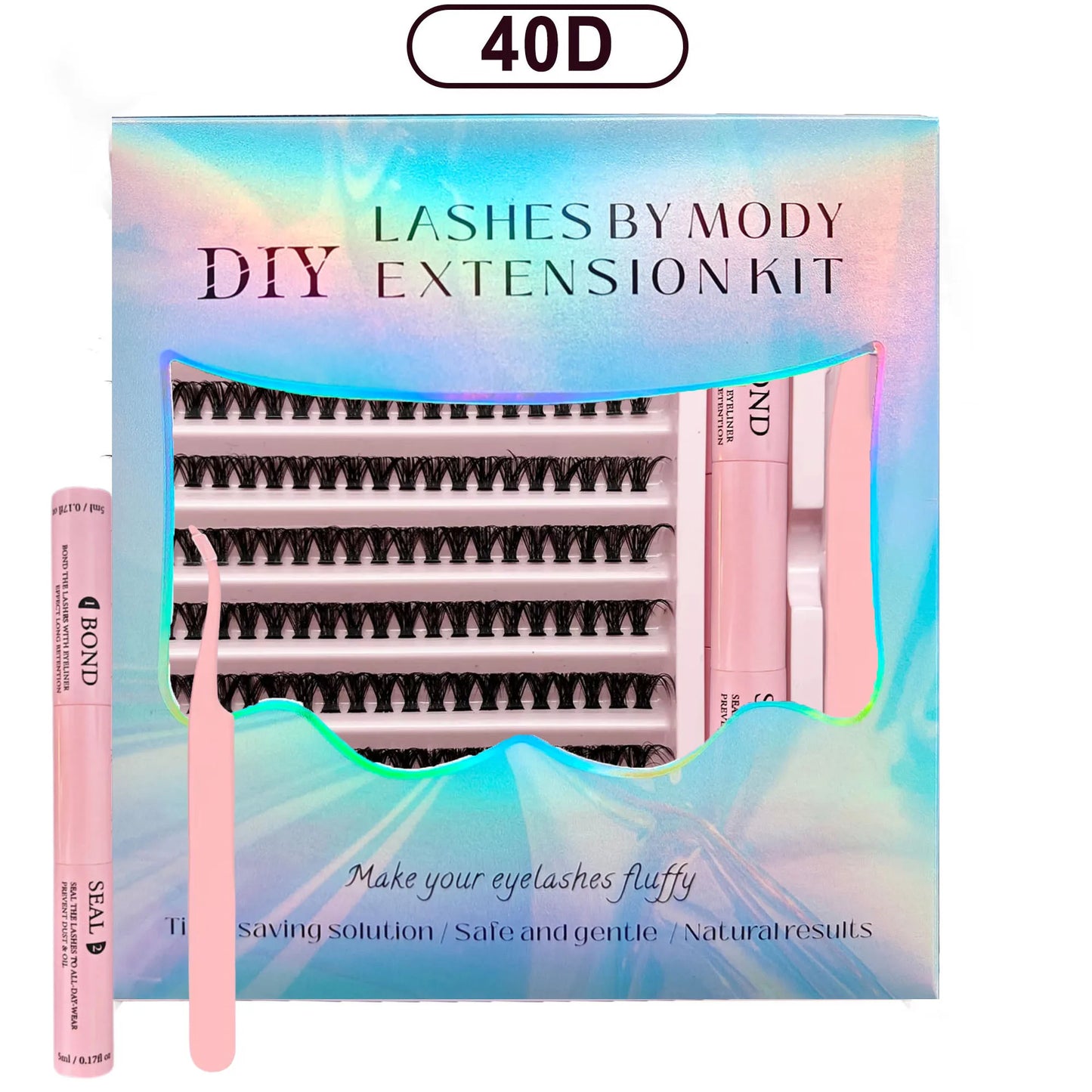 DIY Lashes Extension Kit Eyelashes 200 PCS Clusters Lash Bond and Seal Makeup Tools for Gluing  Lashes Gluing Glue  Accessories