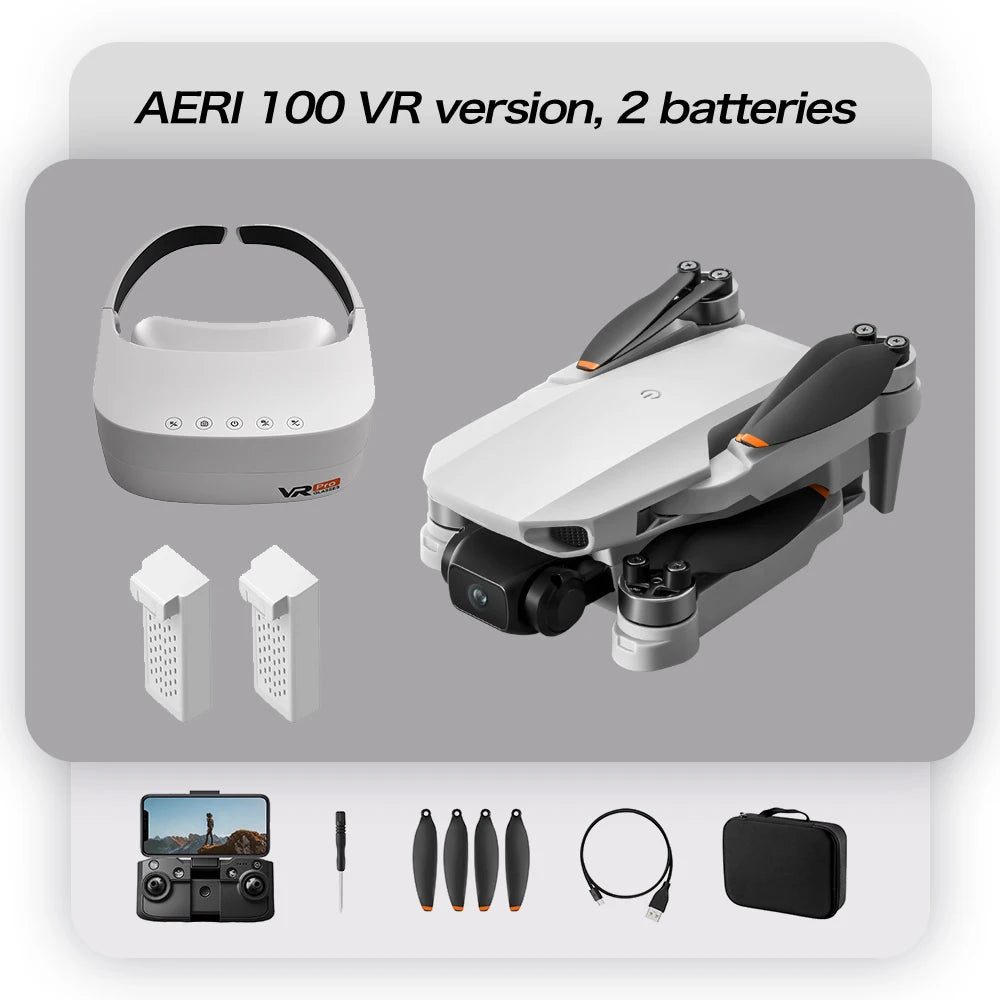 Original Aeri100/Aeri100VR Remote Control Drone WIFI RC Dron Quadcopter Obstacle Avoidance 8K HD Dual Camera FPV Mini Dron Toys
