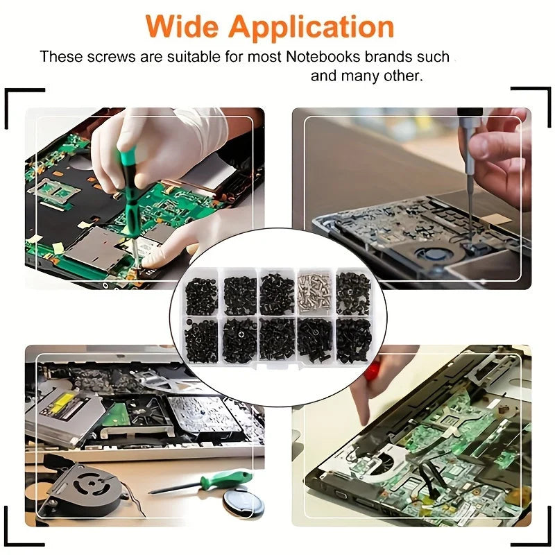 500pcs M2 M2.5 M3 Screw Set, Laptop Screw Kit for Repair Computer Electronic