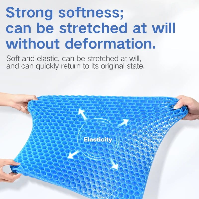 Gel Seat Cushion Summer Breathable Honeycomb Design For Pressure Relief Back Tailbone Pain - Home Office Wheelchair Chair Cars