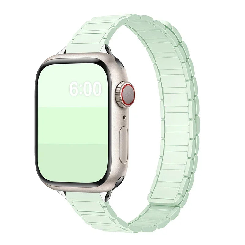 Magnetic Strap for Apple Watch 10 Band 44mm 45mm 49mm 40mm 41mm 42mm 46mm Silicone Bracelet iWatch Series 7 8 SE 3 Ultra 2 9 11