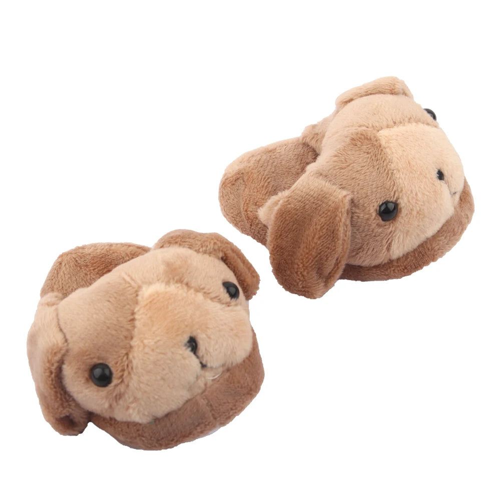 Doll Shoes 7cm Cute Frog, Tiger, Pig Plush Animal Slippers For American 18 Inch Girl,43 cm Baby New Born&OG Doll Girl's Toy Gift