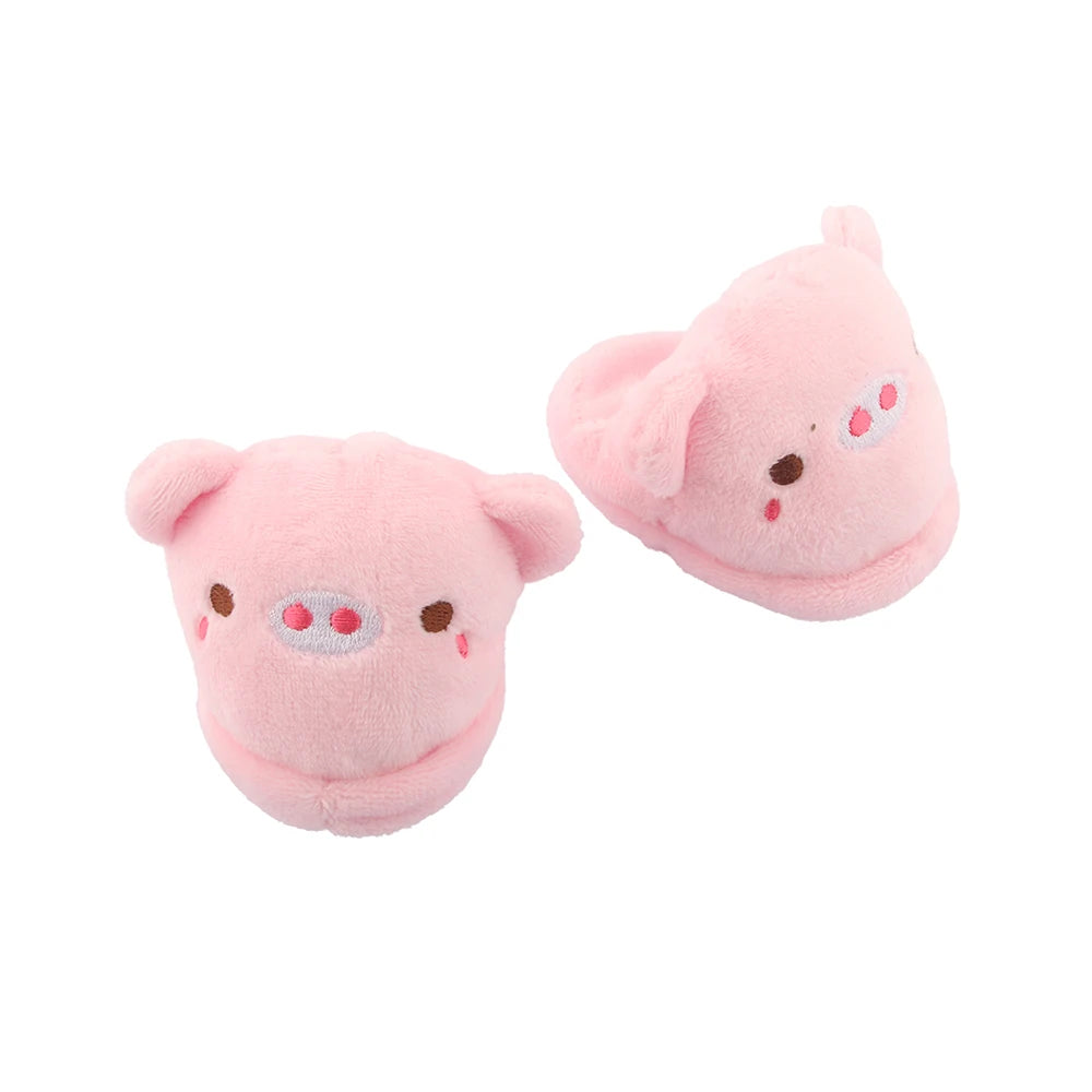 Doll Shoes 7cm Cute Frog, Tiger, Pig Plush Animal Slippers For American 18 Inch Girl,43 cm Baby New Born&OG Doll Girl's Toy Gift