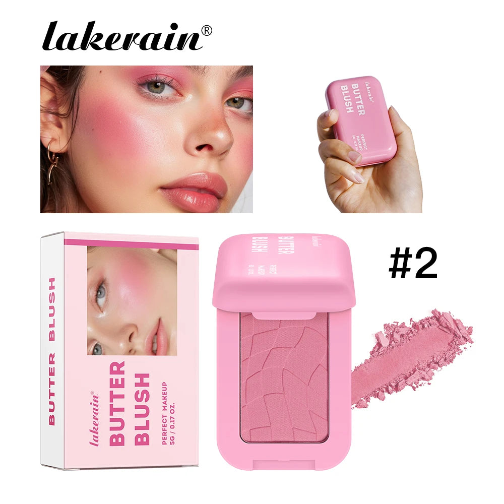 Professional Makeup Powder Blush 12HR Wear Vegan Formula Blusher Makeup Blush in Bar Cosmetics Palette Powder Pink Cream Face