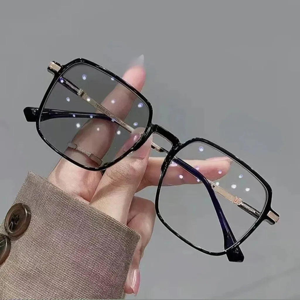 New Photochromic Anti Radiation Glasses Metal Eyeglass For Woman Men